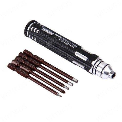 JM-8154 6 in 1 Model Screwdriver Set Black
