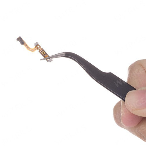 Witrigs ESD Safe Stainless Steel Tweezers Fine Tip Curved Black