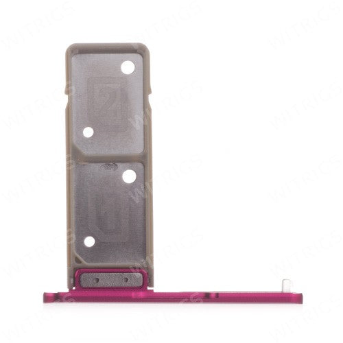 OEM SIM Card Tray + Card Cover Flap for Sony Xperia XA1 Plus Pink