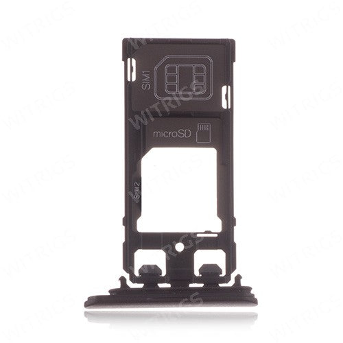 OEM SIM + SD Card Tray + Cover Flaps for Sony Xperia XZS Black