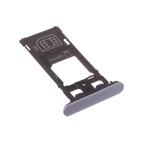 OEM SIM + SD Card Tray + Cover Flaps for Sony Xperia XZS Ice Blue