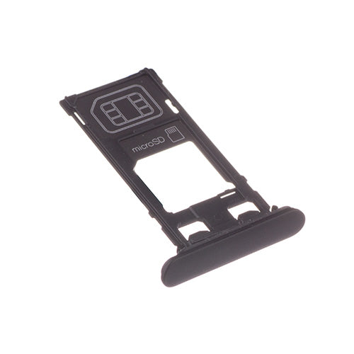 OEM Dual SIM + SD Card Tray + Cover Flaps for Sony Xperia XZS Black
