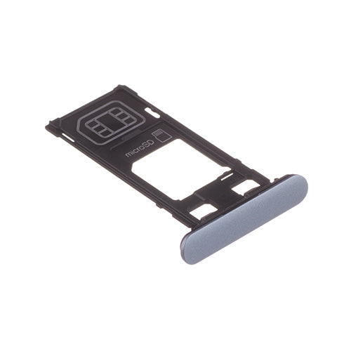 OEM Dual SIM + SD Card Tray + Cover Flaps for Sony Xperia XZS Ice Blue