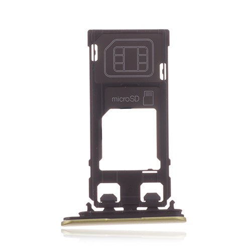 OEM Dual SIM + SD Card Tray + Cover Flaps for Sony Xperia XZS Lime Gold