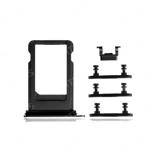 OEM SIM Card Tray + Side Button for iPhone 8 Space Gray