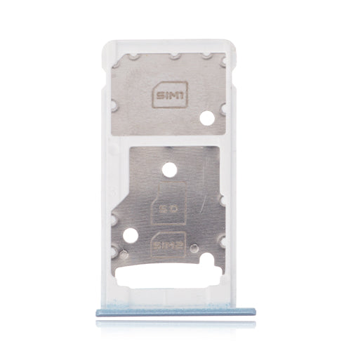 OEM SIM + SD Card Tray for Huawei Y7 Prime Light Blue