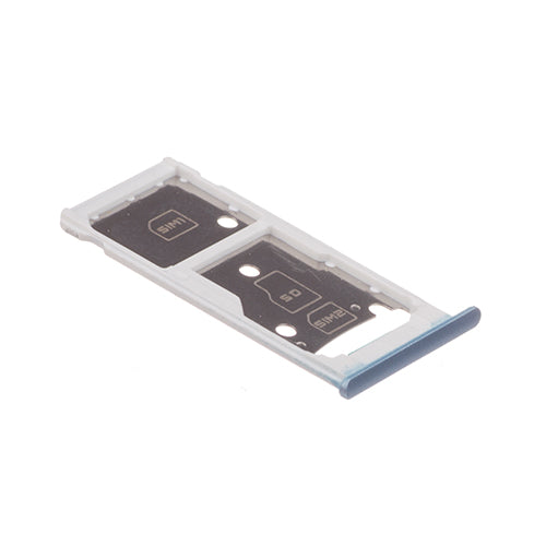 OEM SIM + SD Card Tray for Huawei Y7 Prime Light Blue