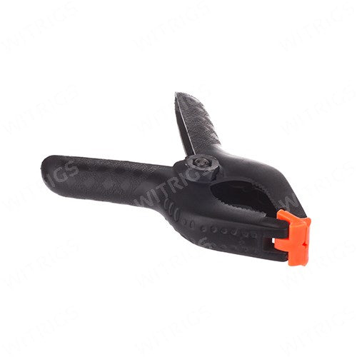 Cell Phone Retaining Holder with Clamp Black/Orange