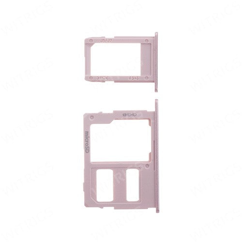 OEM SIM + SD Card Tray for Samsung Galaxy J3 Pro Pink