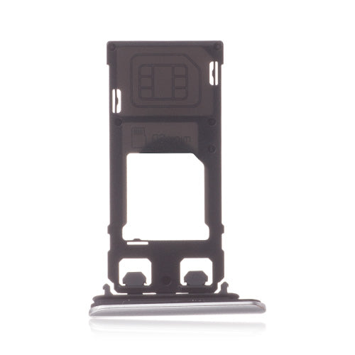 OEM SIM + SD Card Tray for Sony Xperia XZ Silver