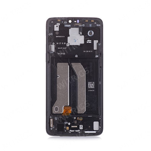 OEM Screen Replacement with Frame for OnePlus 6 Mirror Black