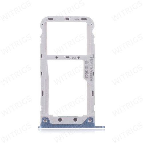 OEM SIM + SD Card Tray for Xiaomi Redmi Note 5 Pro Lake Blue