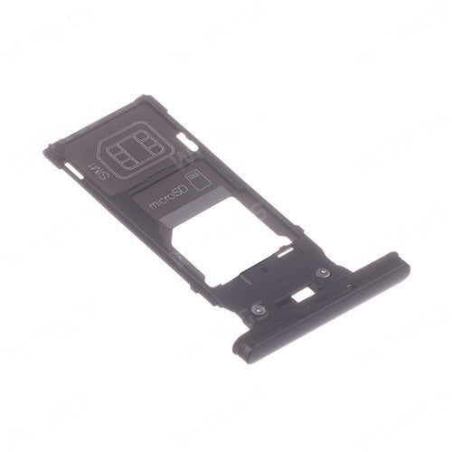 OEM Dual SIM Card Tray + SIM Card Cover Flap for Sony Xperia XZ2 Liquid Black