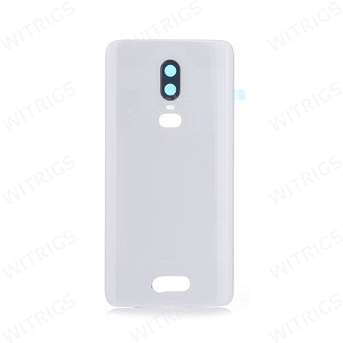 OEM Battery Cover + Camera Lens for OnePlus 6 Silk White
