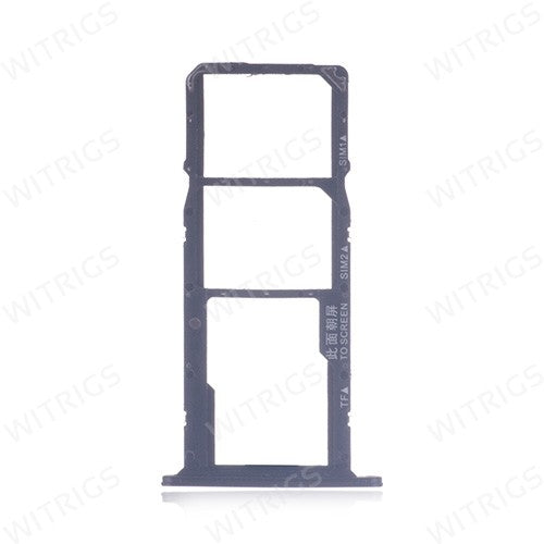 OEM SIM + SD Card Tray for Huawei Y5 Prime (2018) Black