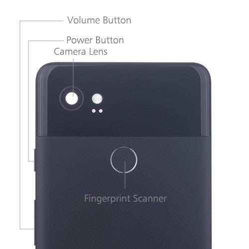 OEM Rear Housing Assembly for Google Pixel 2 XL Just Black