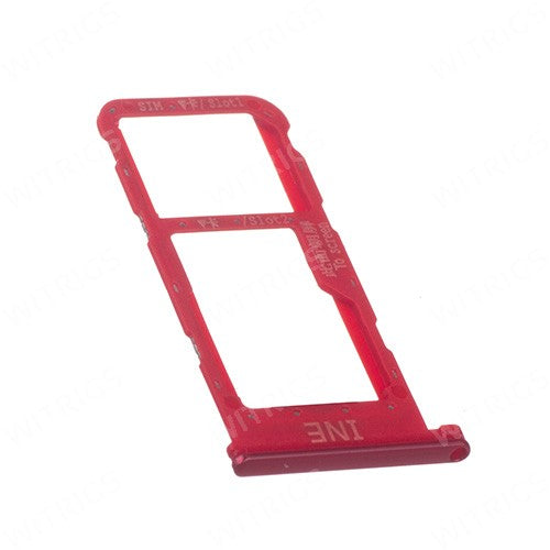 OEM SIM + SD Card Tray for Huawei Nova 3i Acacia Red
