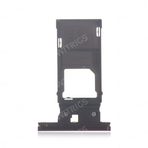 OEM SIM + SD Card Tray for Sony Xperia XZ3 Bordeaux Red