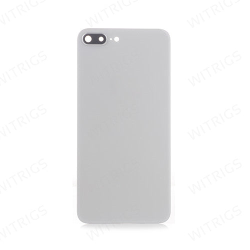 Custom Battery Cover + Camera Lens for iPhone 8 Plus Silver