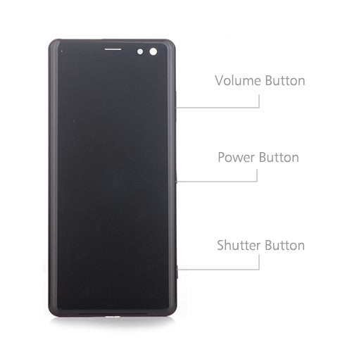 OEM Screen Replacement with Frame for Sony Xperia XZ3 Bordeaux Red