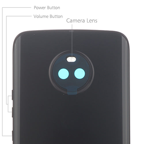 OEM Rear Housing Assembly for Motorola Moto X4 Super Black