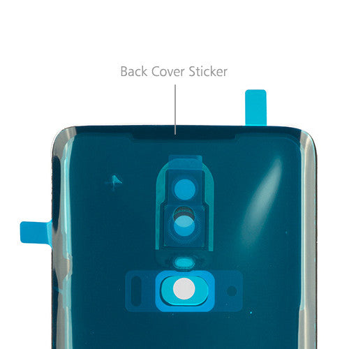 Custom Battery Cover + Camera Lens for OnePlus 6 Silk White