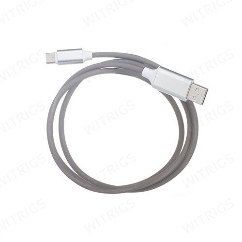 New USB Sync & Charge Cable with Sound Light Sensor for Micro Port Black