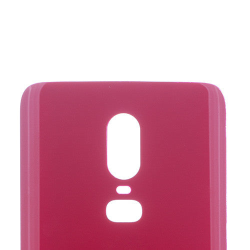 Custom Battery Cover for OnePlus 6 Amber Red