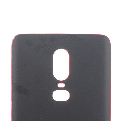 Custom Battery Cover for OnePlus 6 Amber Red