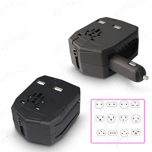 Universal Armour Travel Adapter Black