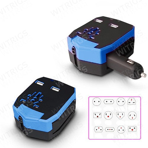 Universal Armour Travel Adapter Blue