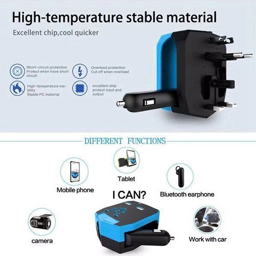 Universal Armour Travel Adapter Blue