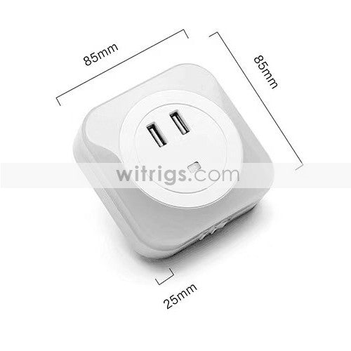 Universal Charger with Night Light White