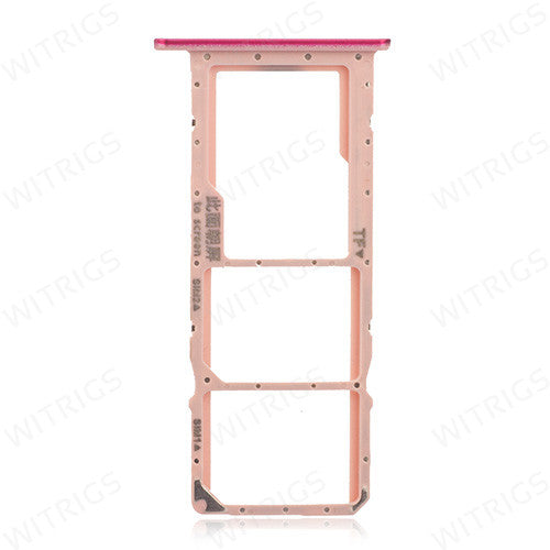 OEM SIM + SD Card Tray for Huawei Y7 Prime (2019) Red