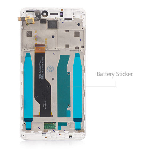 OEM Screen Replacement with Frame for Xiaomi Redmi Note 4X White