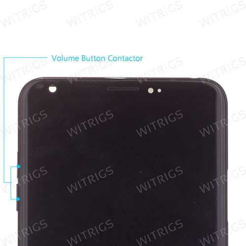 Custom Screen Replacement with Frame for LG V30 Aurora Black