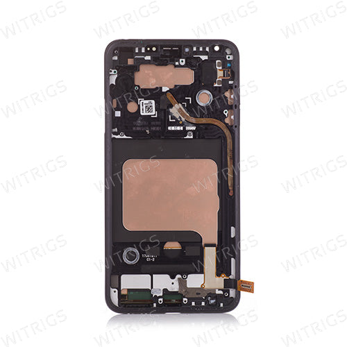Custom Screen Replacement with Frame for LG V30 Aurora Black