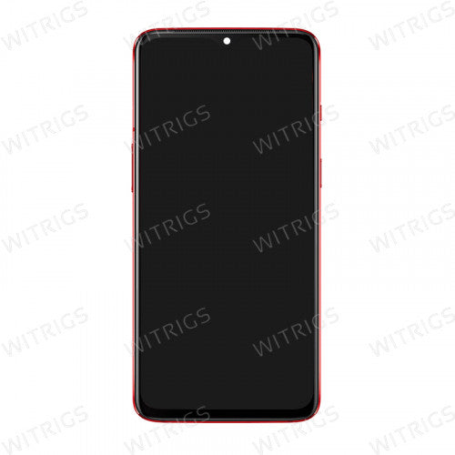Custom Screen Replacement with Frame for OnePlus 7 Red