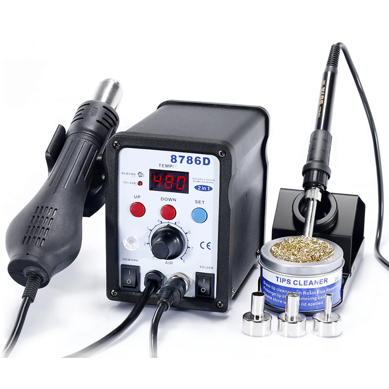 2 in 1 Heating Gun and soldering Iron station YIHUA-8786D (US plug)