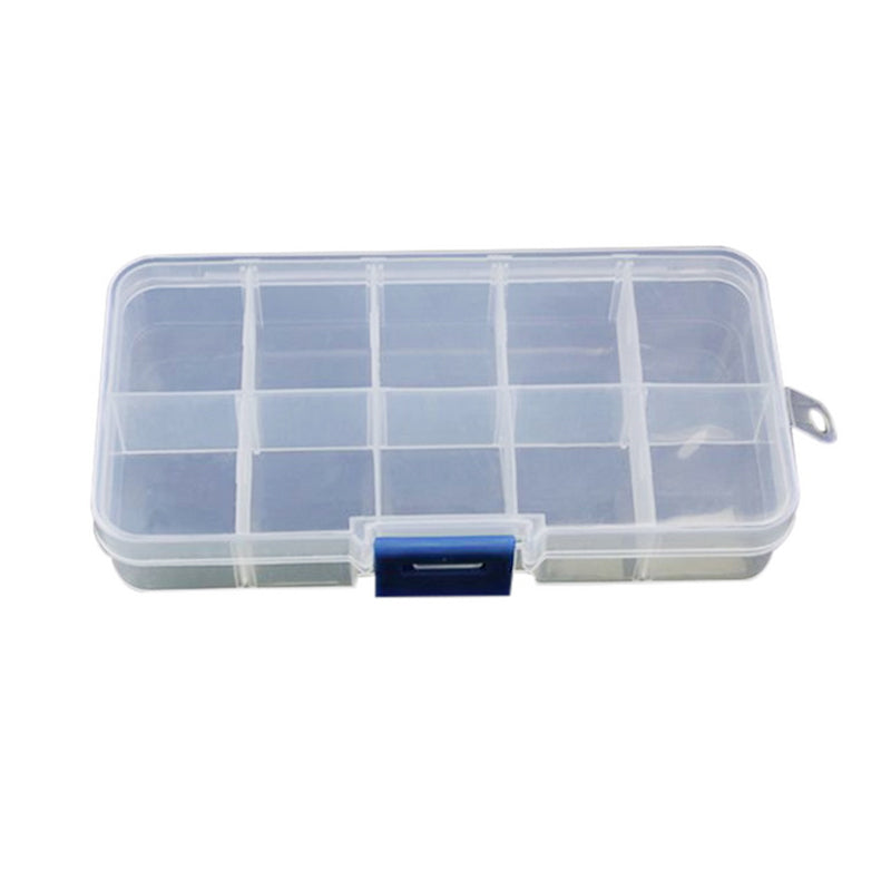 10 Slots Cells Tool Storage Box for Small Component Transparent