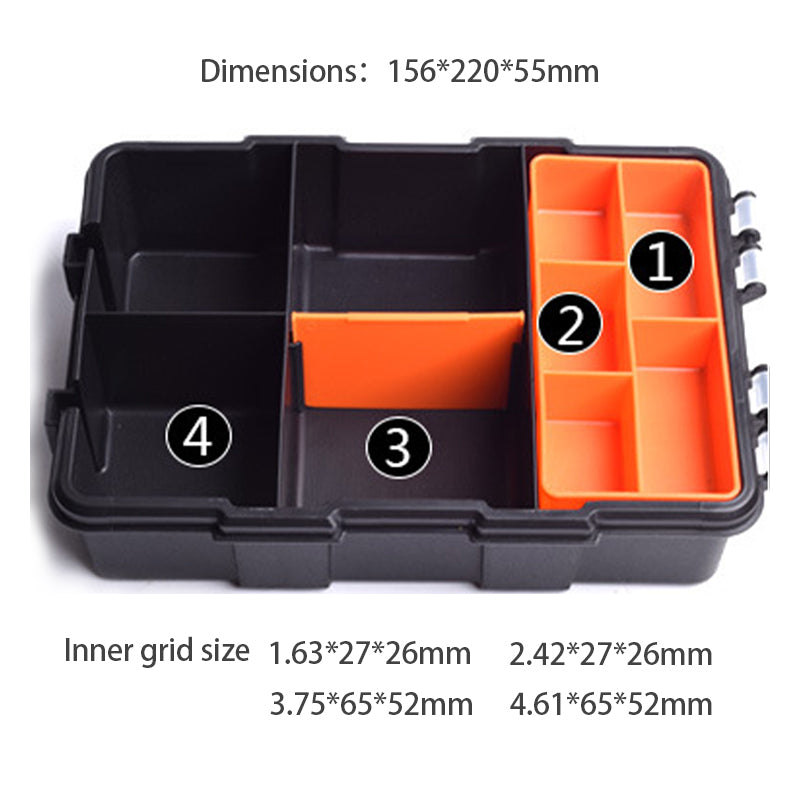 Portable Multi-function Repair Toolbox Parts Storage Box F-156