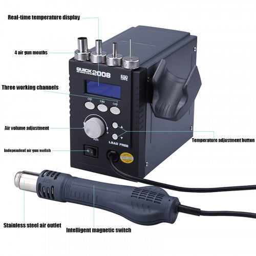 QUICK 2008 Intelligent Hot Air BGA Rework Station (110V-US Plug)