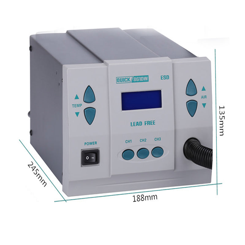 Quick 861DW Lead Free Hot Air Rework Station (220V-EU Plug)