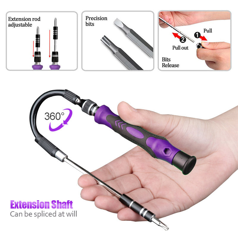 WEEKS 115 in 1 Repair Tool Kit Purple