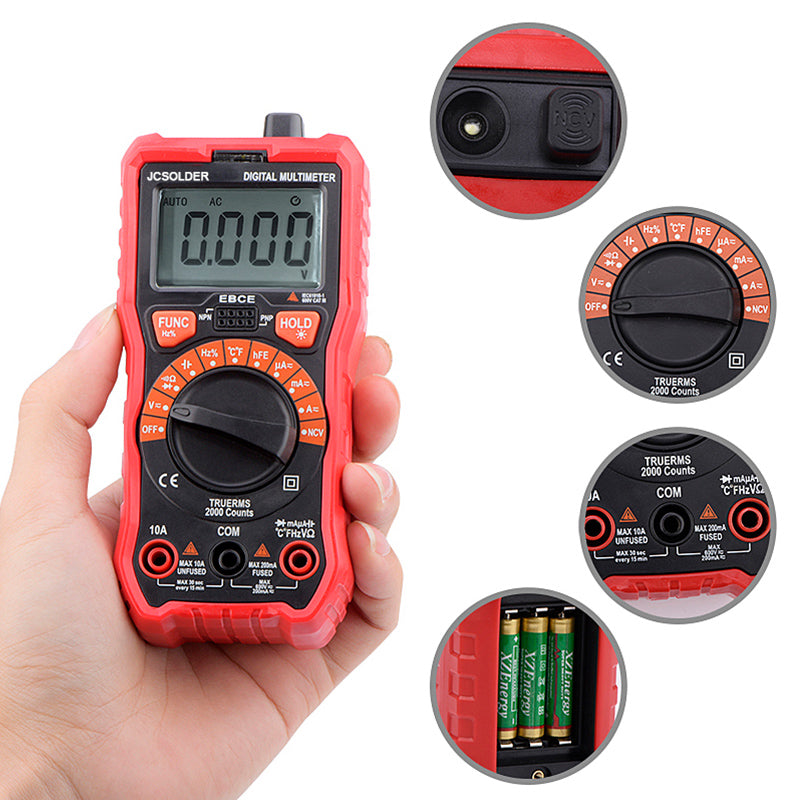 JCD Soldering Iron 80W with Digital Multimeter Kit (Red-US 110V)