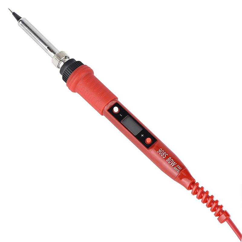 JCD Soldering Iron Kit Adjustable Temperature 80W 908S (Red-EU 220V)