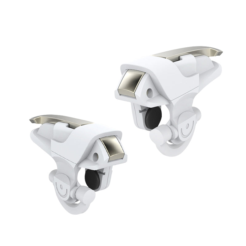 Auxiliary Gamepad Physical Buttons Mechanical Key for PUBG( 2PCS-White)