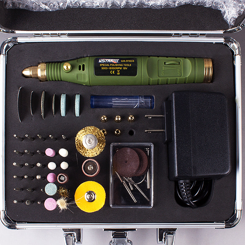 Electric Grinding Pen Engraving Tools Kits Pneumatic Tools Portable (US Plug)