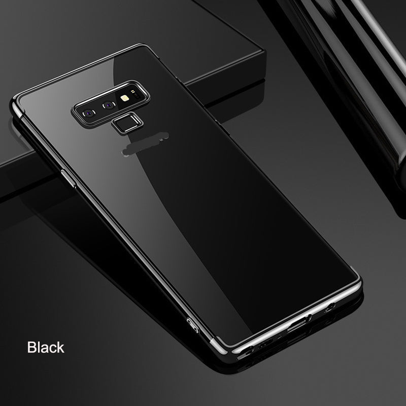 Transparent Plating Phone Case for Samsung Galaxy S10 Black