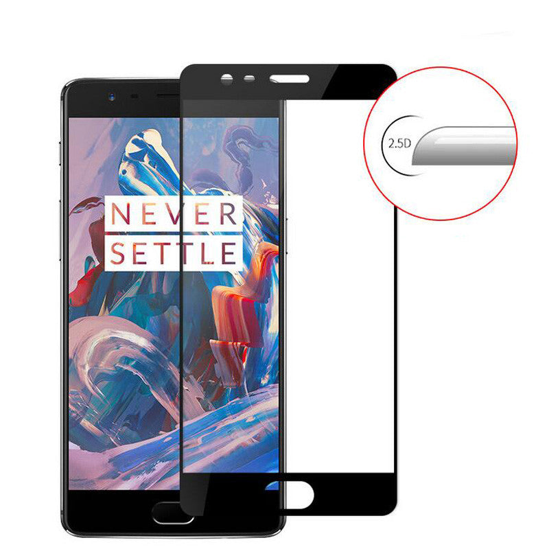 Full Screen Tempered Glass Screen Protector for OnePlus 3T Black